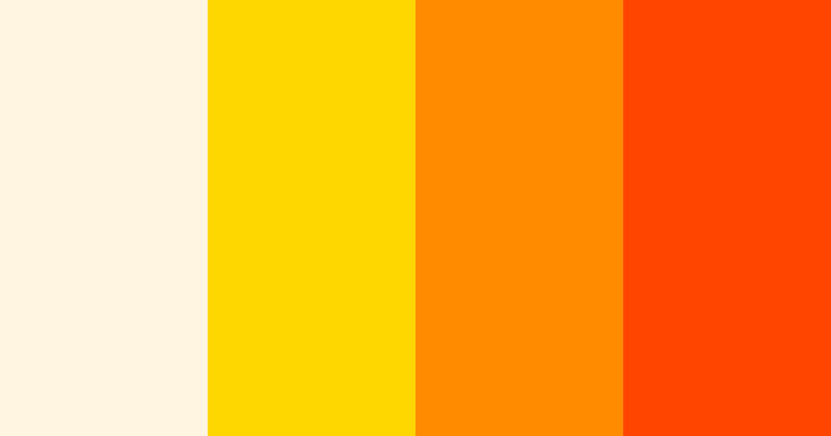 Download sunny orange yellow color palette PNG image (landscape)