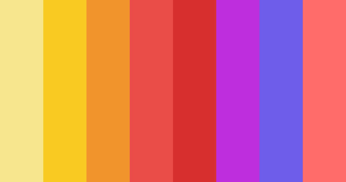 Download vibrant yellow and purple color palette PNG image (landscape)