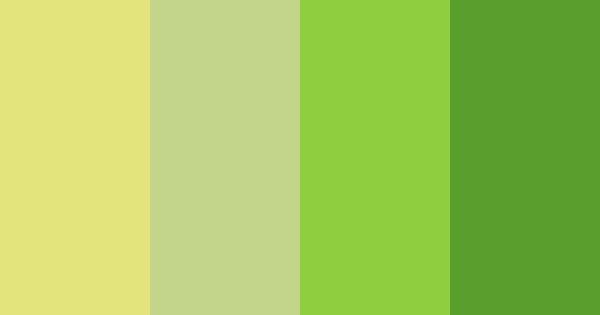 Download shades of yellow green color palette PNG image (landscape)