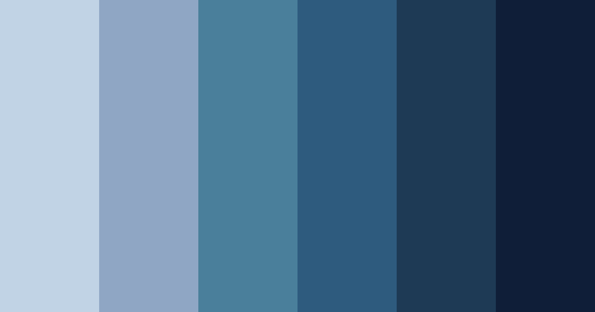 Download midnight blue shades color palette PNG image (landscape)