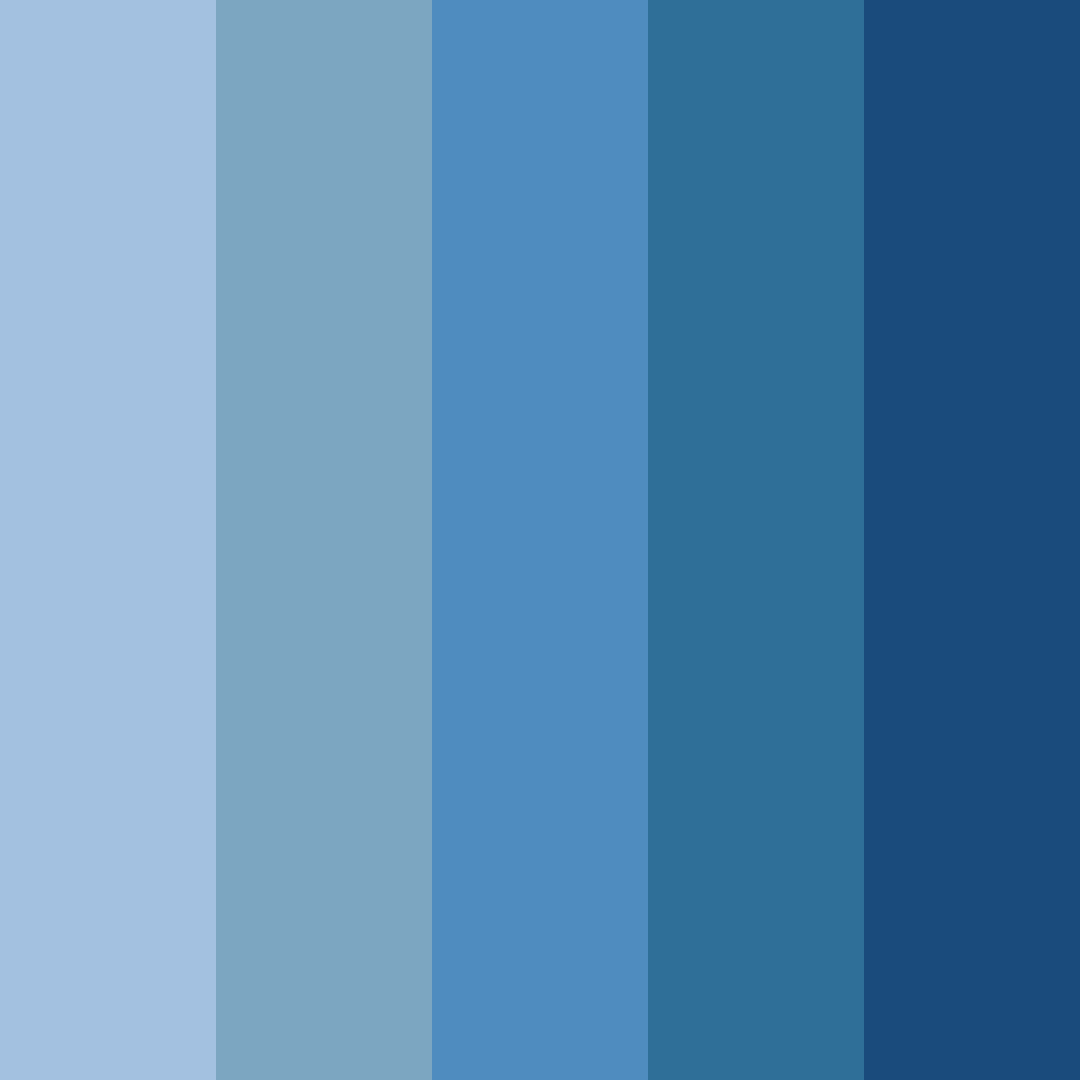Download cool blue color palette PNG image (square)