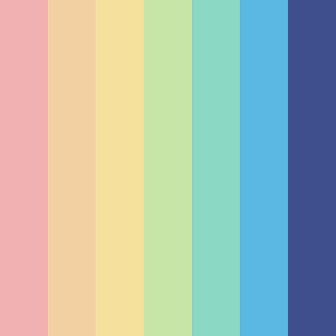 Download colorful fusion color palette PNG image (square)