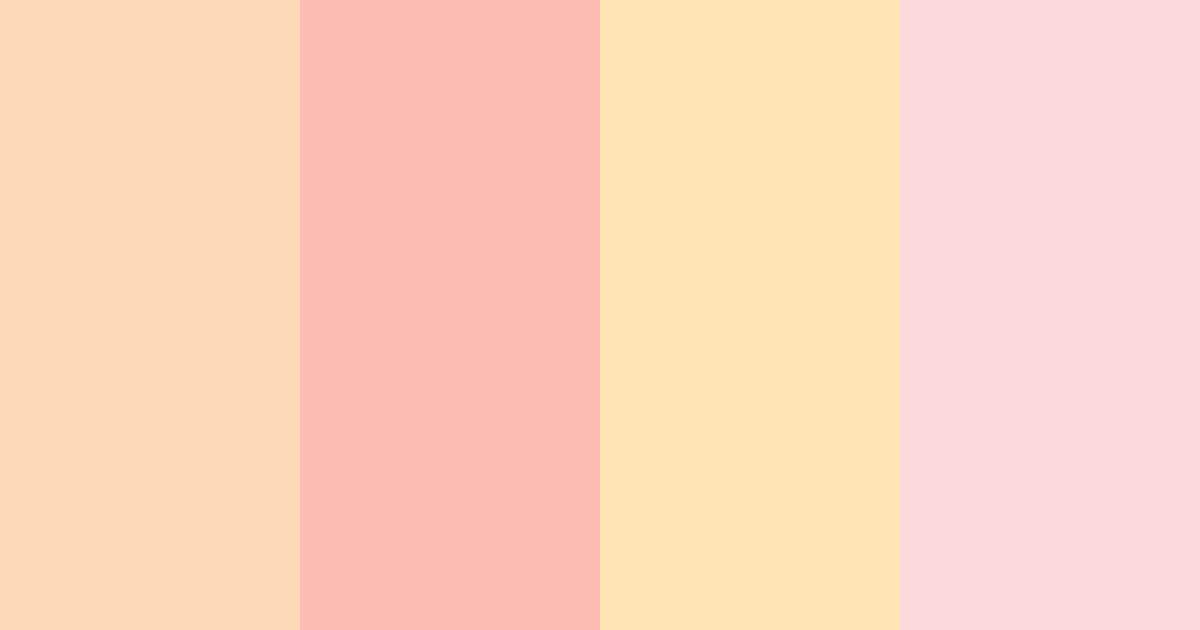 Download peach blossom sunrise color palette PNG image (landscape)