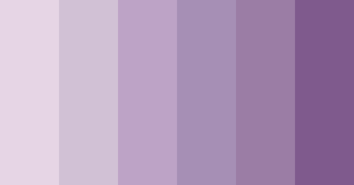 Download shades of lavender color palette PNG image (landscape)