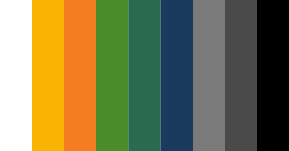 Download dark green and orange harmony color palette PNG image (landscape)