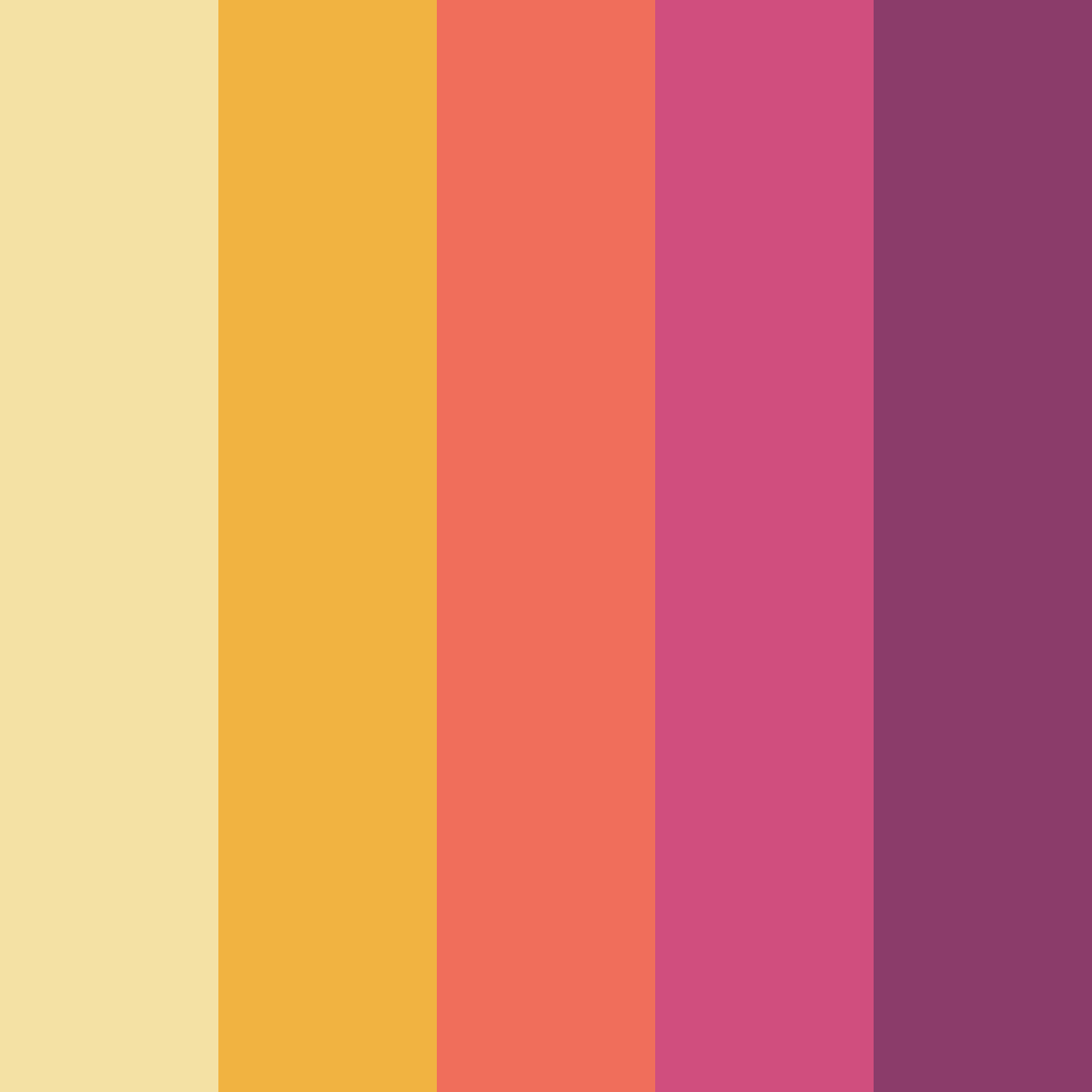 Download pink sunset color palette PNG image (square)