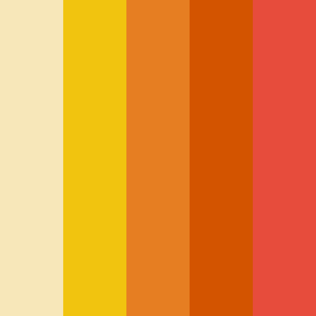 Download sunset harvest color palette PNG image (square)
