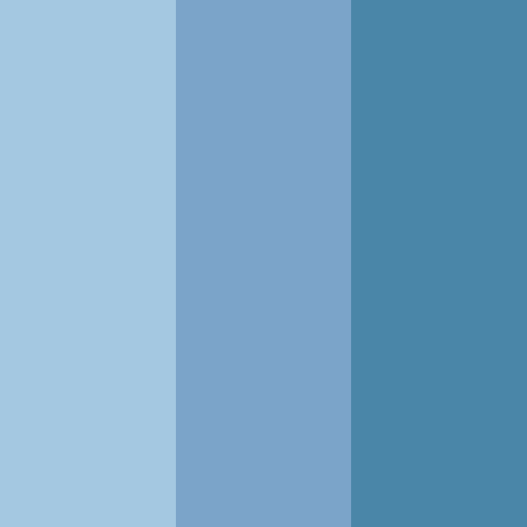 Download shades of blue color palette PNG image (square)