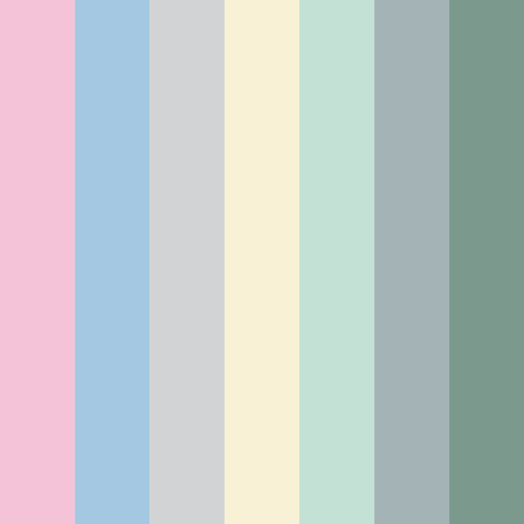 Download pastel colors of spring color palette PNG image (square)