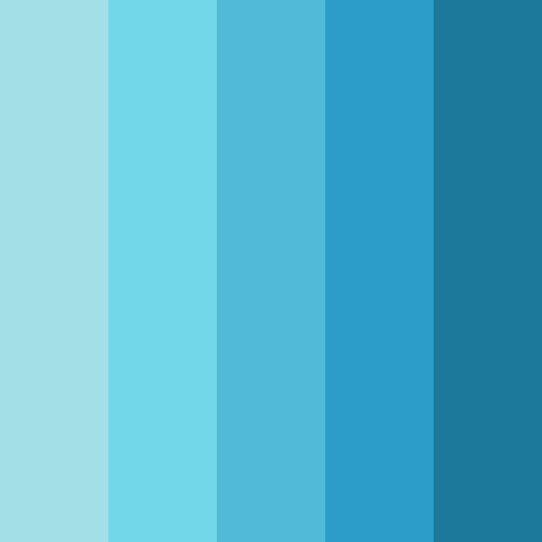 Download shades of blue green color palette PNG image (square)