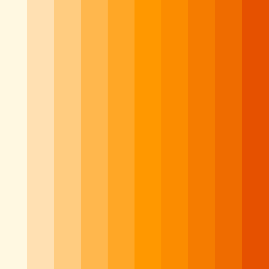 Download orange sunrise color palette PNG image (square)