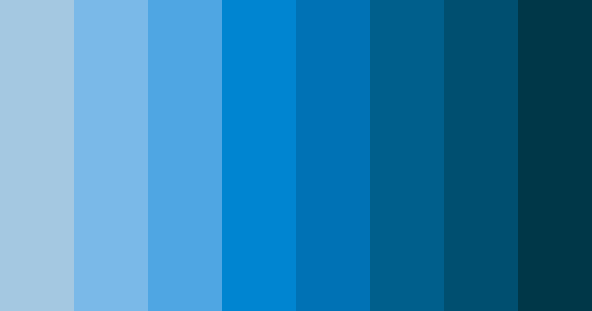 Download blue contrasts color palette PNG image (landscape)
