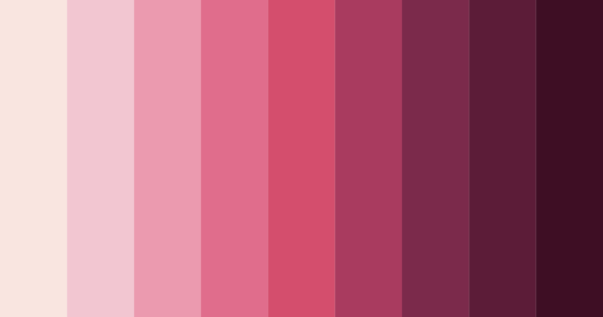 Download pink romance color palette PNG image (landscape)