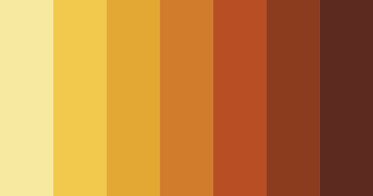 Download golden autumn ember color palette PNG image (landscape)