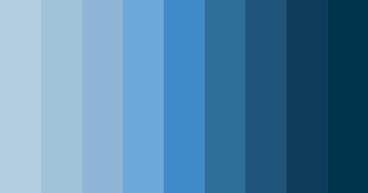 Download dark blue shades color palette PNG image (landscape)