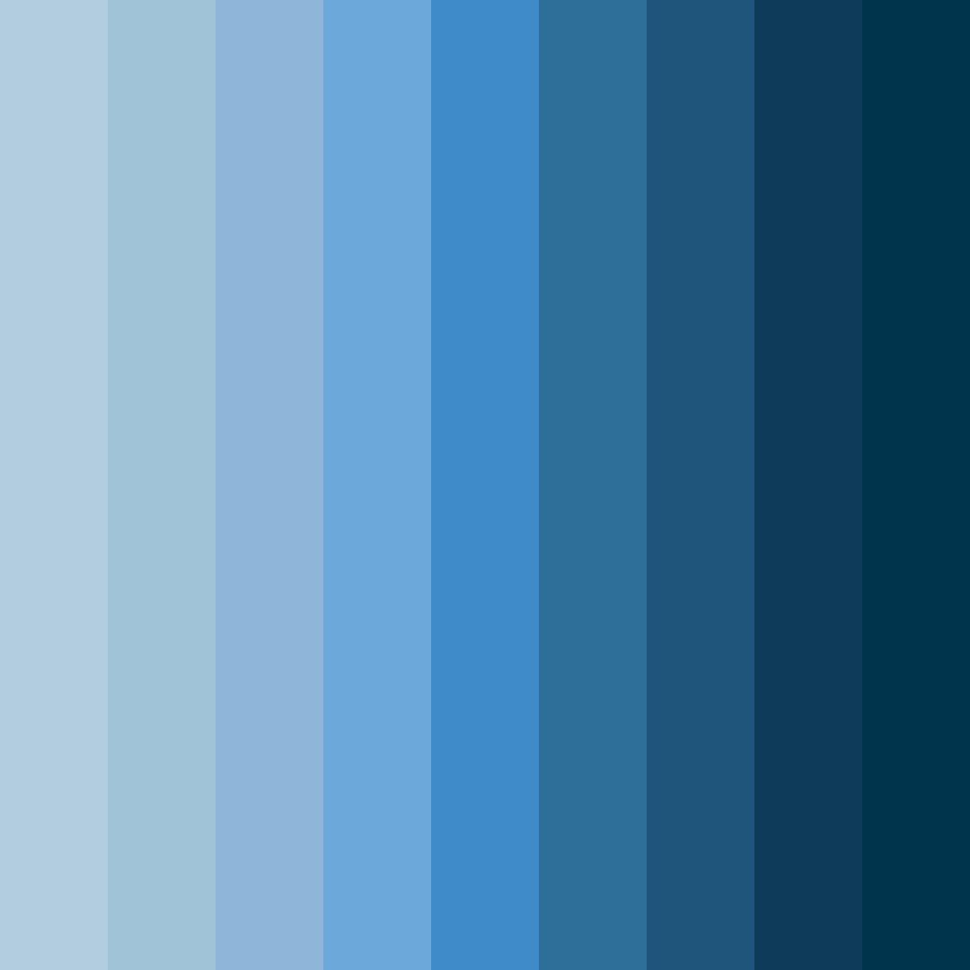 Download dark blue shades color palette PNG image (square)
