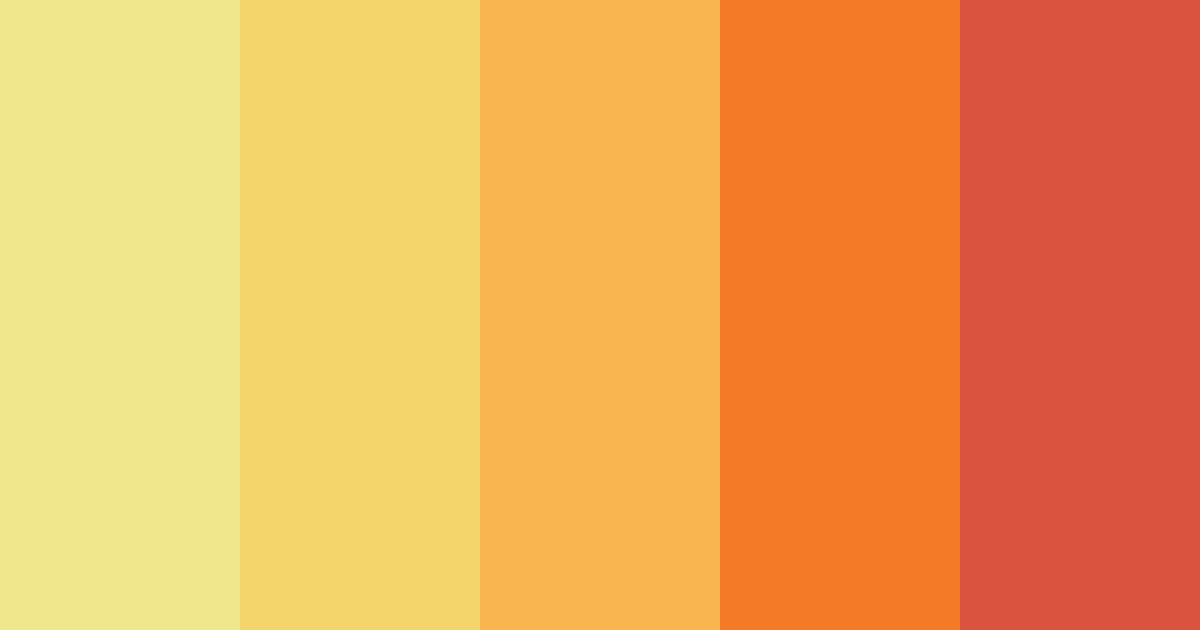 Download summer orange color palette PNG image (landscape)
