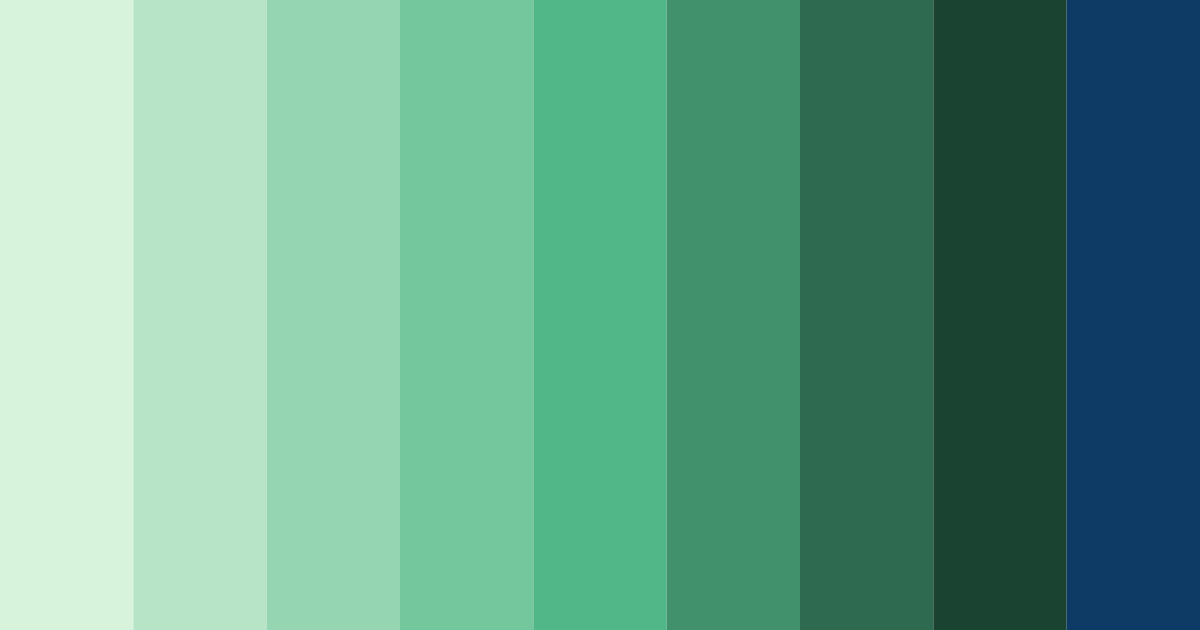 Download emerald serenity color palette PNG image (landscape)