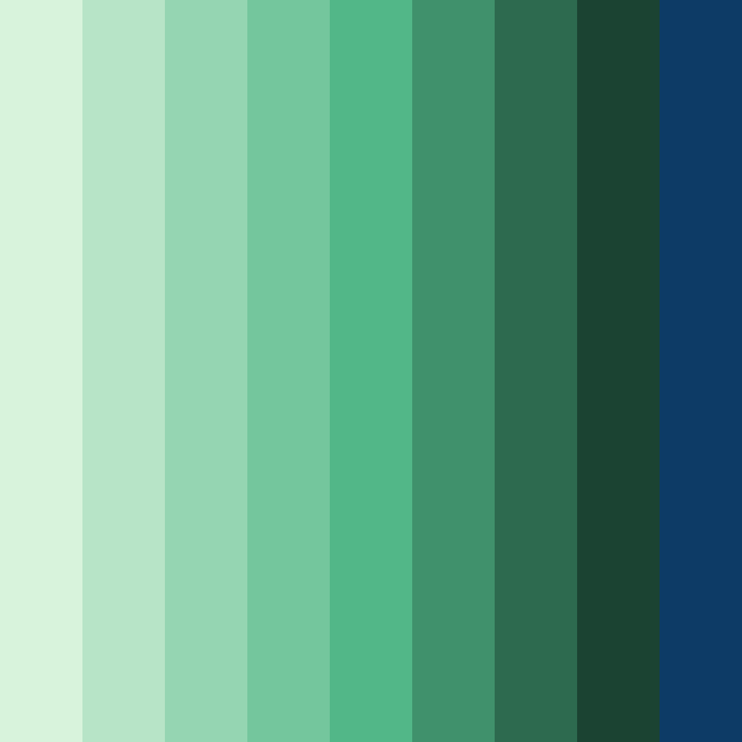 Download emerald serenity color palette PNG image (square)