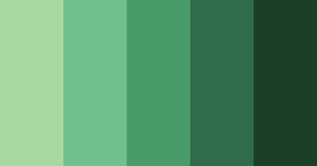 Download forest green shades color palette PNG image (landscape)
