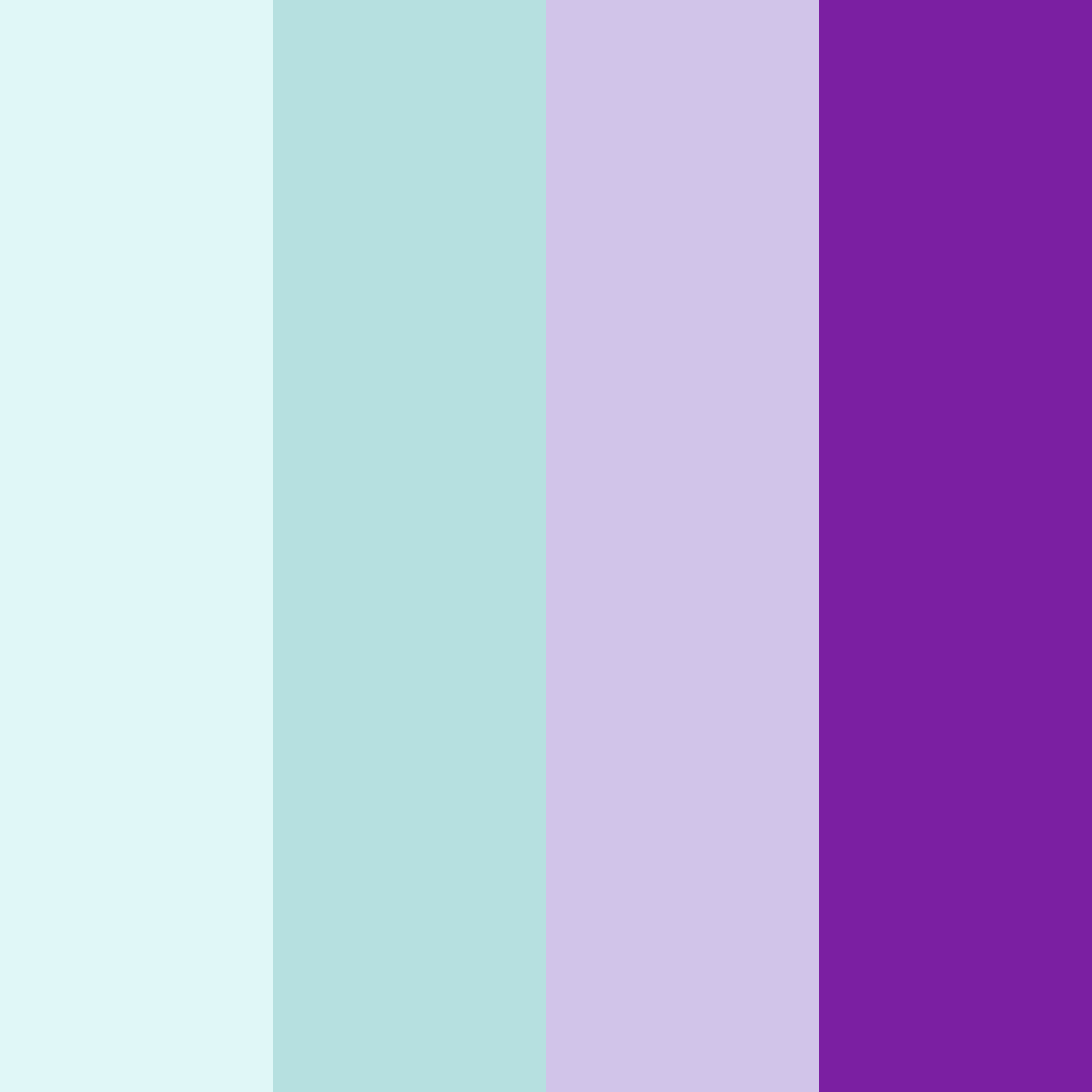 Download turquoise and violet dream color palette PNG image (square)