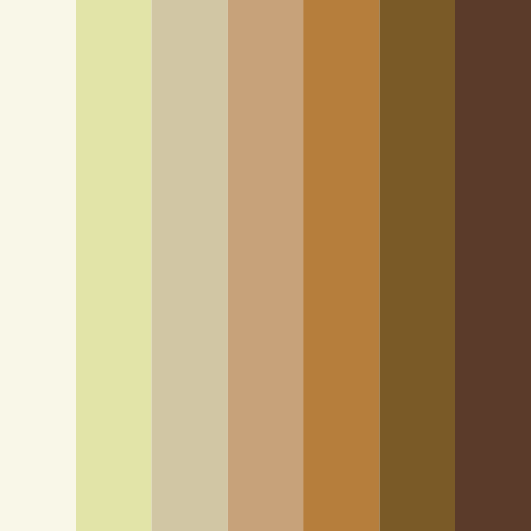 Download earthy tones color palette PNG image (square)