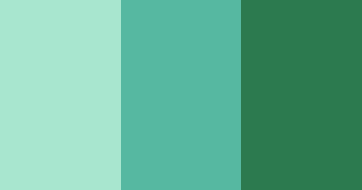 Download emerald shades color palette PNG image (landscape)