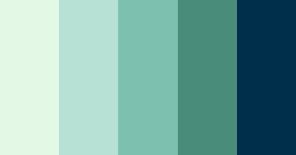 Download deep green blue color palette PNG image (landscape)