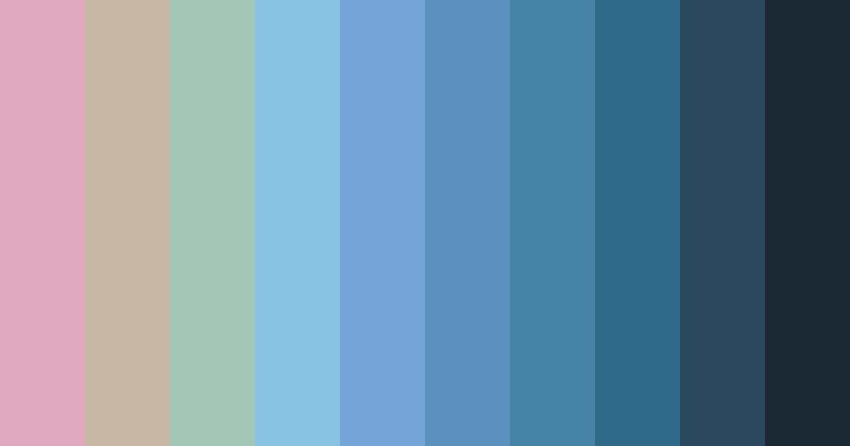 Download drab blue color palette PNG image (landscape)