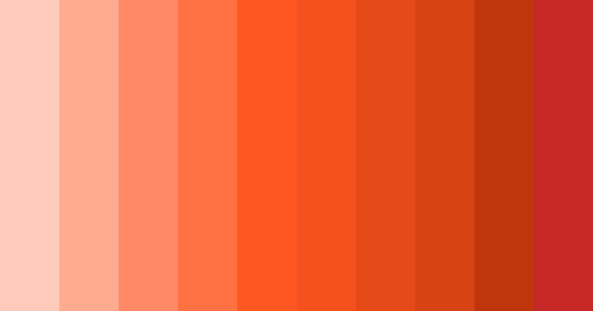 Download vibrant red orange color palette PNG image (landscape)