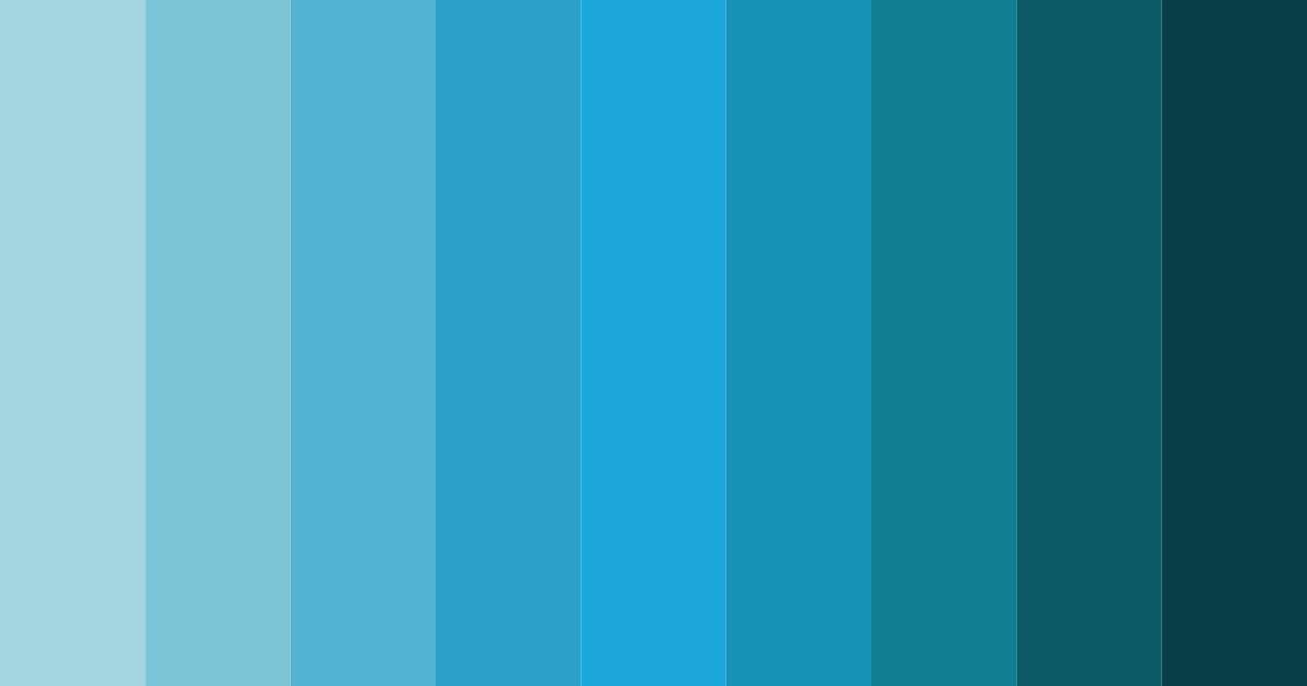 Download aqua symphony color palette PNG image (landscape)