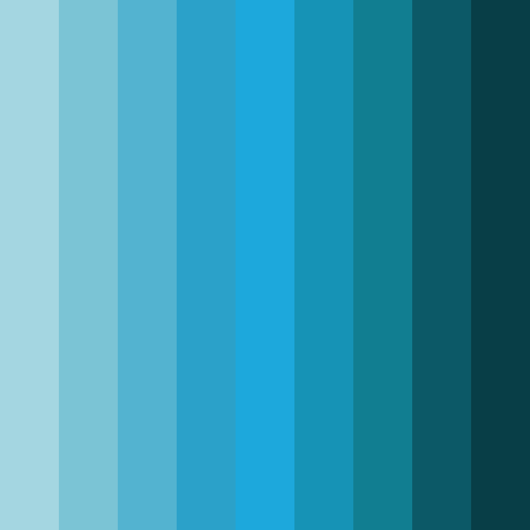 Download aqua symphony color palette PNG image (square)