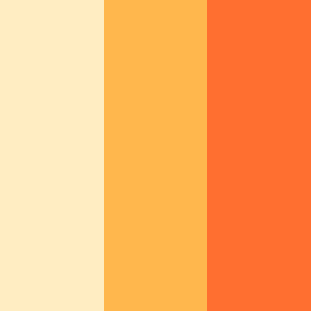 Download orange sunrise color palette PNG image (square)