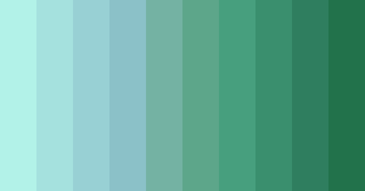 Download minty shades color palette PNG image (landscape)