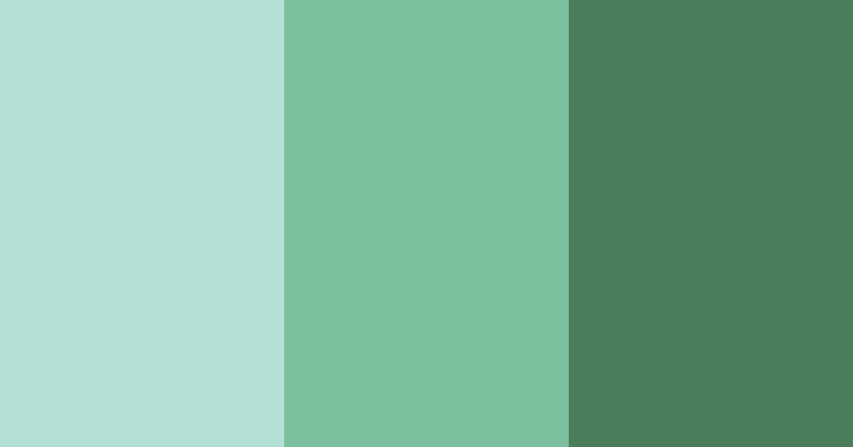 Download minty green color palette PNG image (landscape)