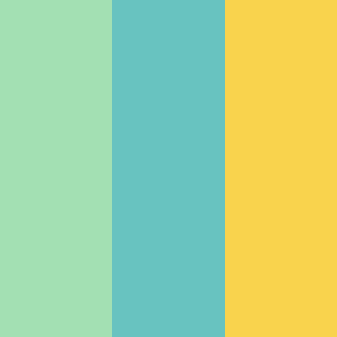 Download blue green yellow bliss color palette PNG image (square)