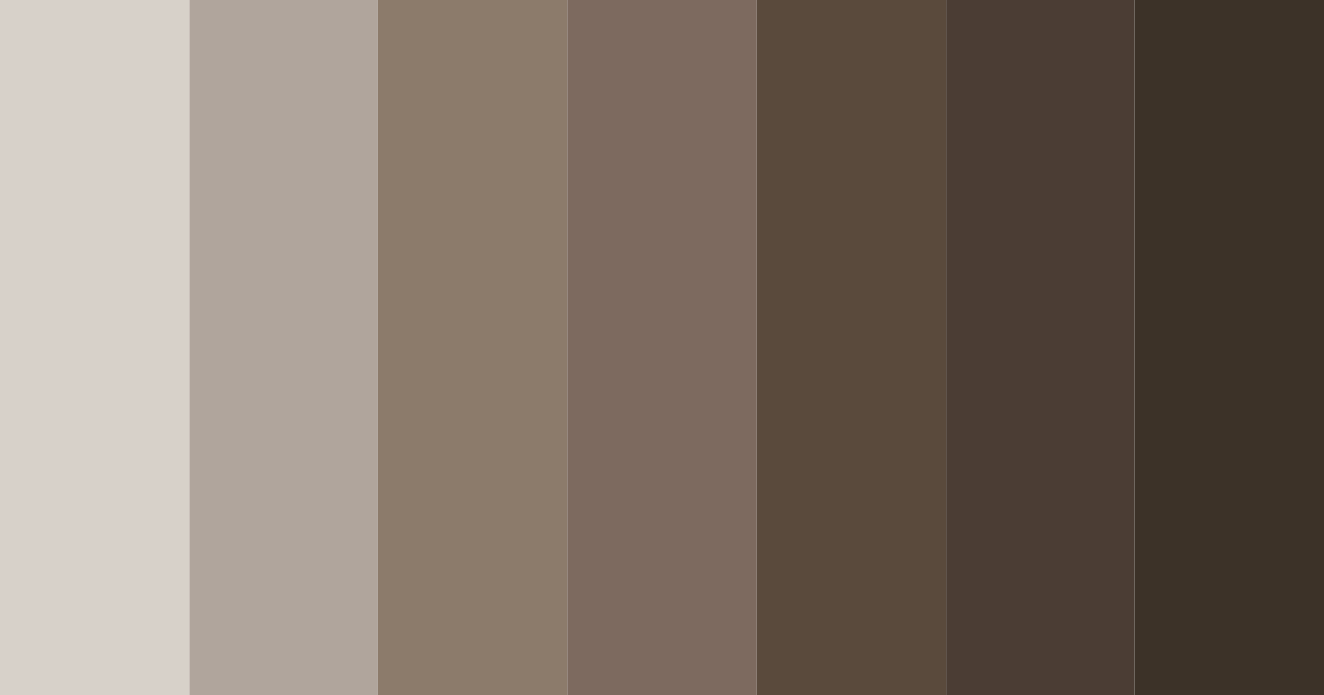 Download shades of taupe grey color palette PNG image (landscape)