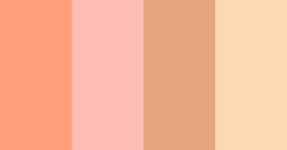 Download peach blossom sunset color palette PNG image (landscape)