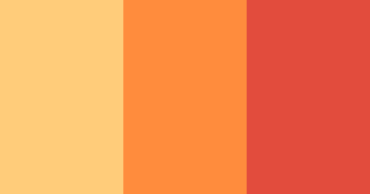 Download tropical orange color palette PNG image (landscape)