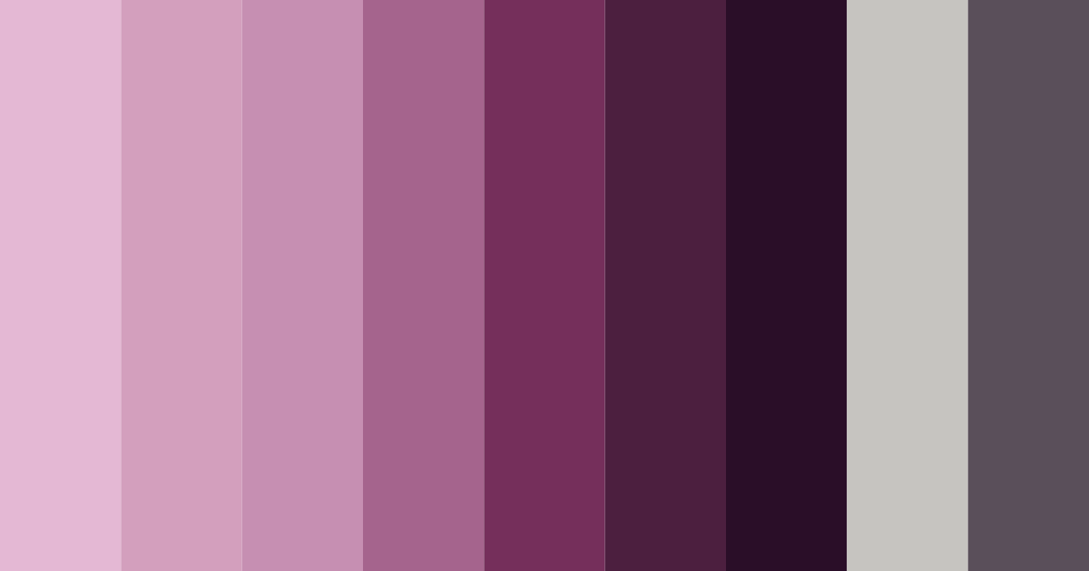 Download dark pink masquerade color palette PNG image (landscape)