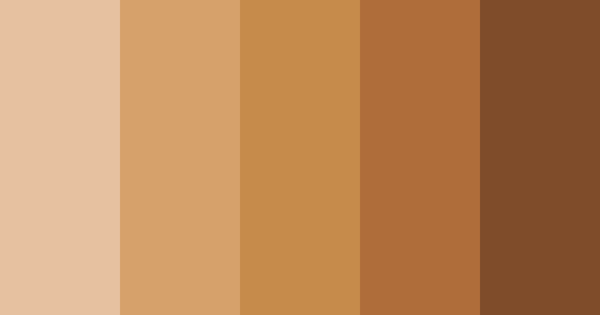 Download shades of brown color palette PNG image (landscape)