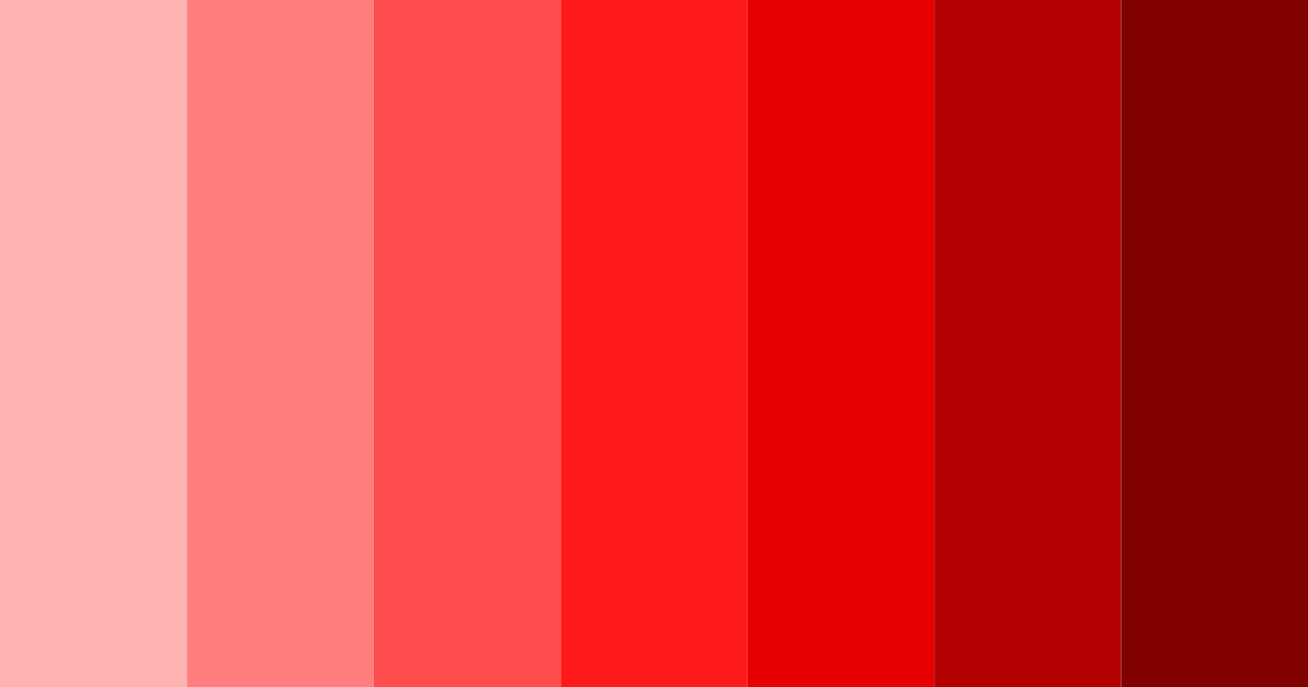 Download vibrant red shades color palette PNG image (landscape)