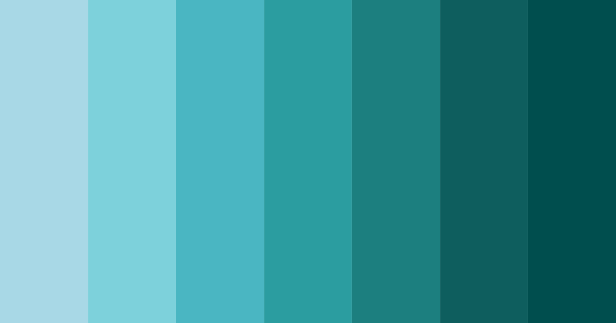 Download teal breeze color palette PNG image (landscape)