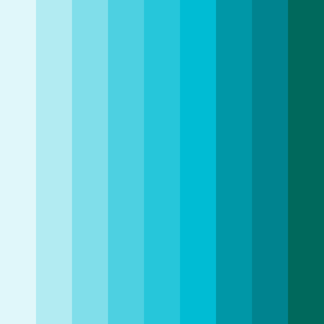 Download teal jungle color palette PNG image (square)