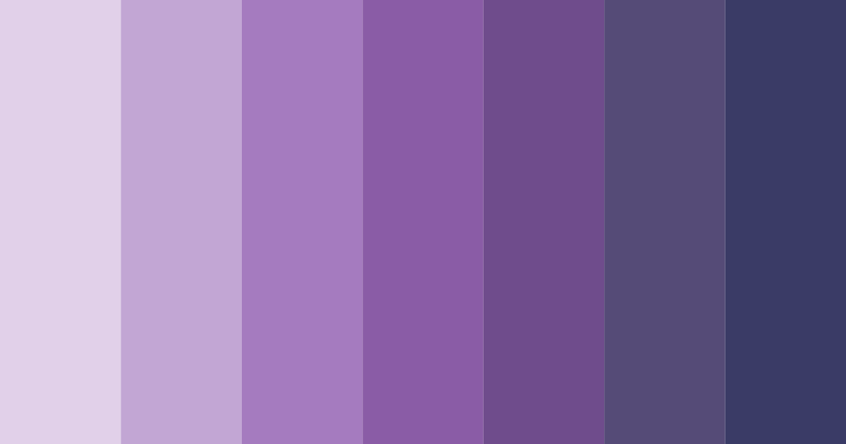 Download shades of violet color palette PNG image (landscape)