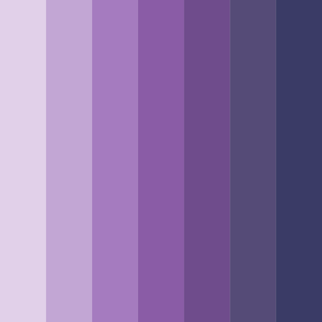 Download shades of violet color palette PNG image (square)