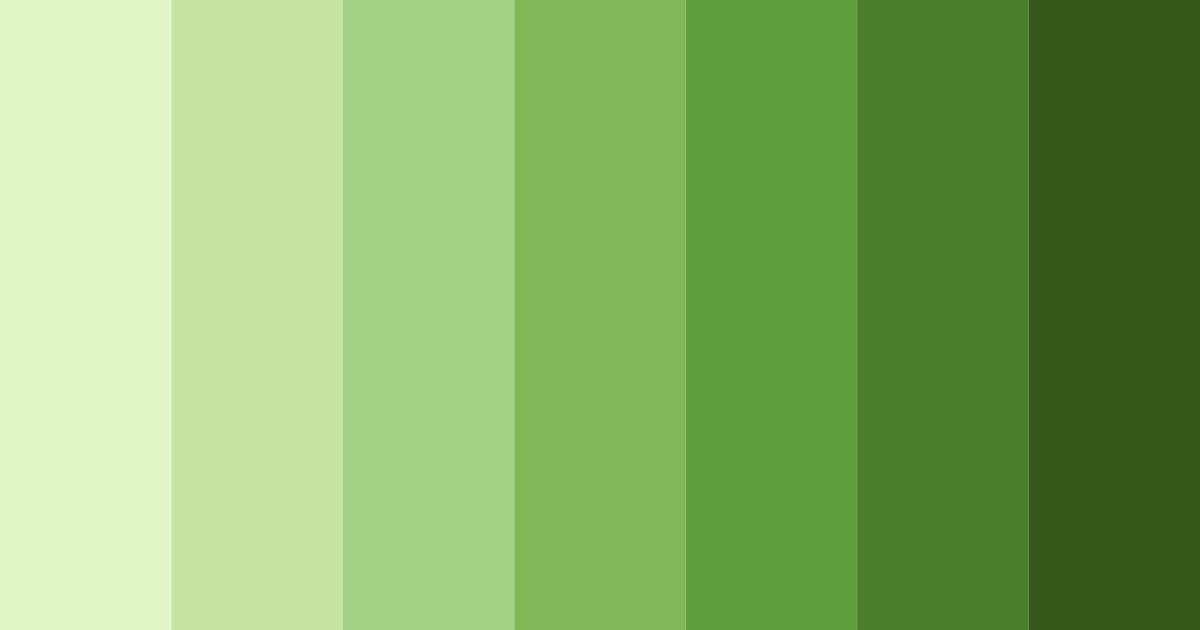 Download shades of lime color palette PNG image (landscape)
