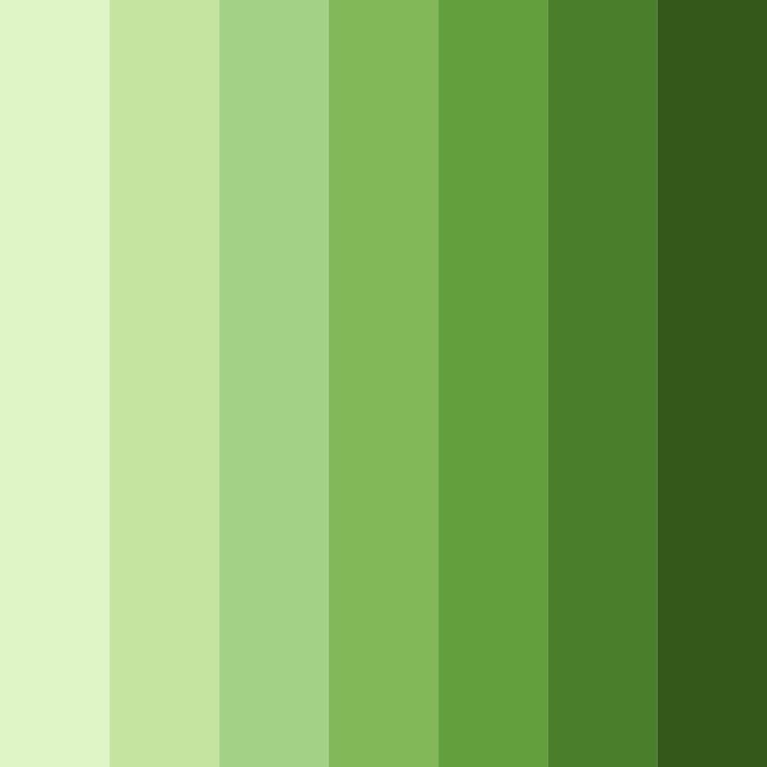 Download shades of lime color palette PNG image (square)