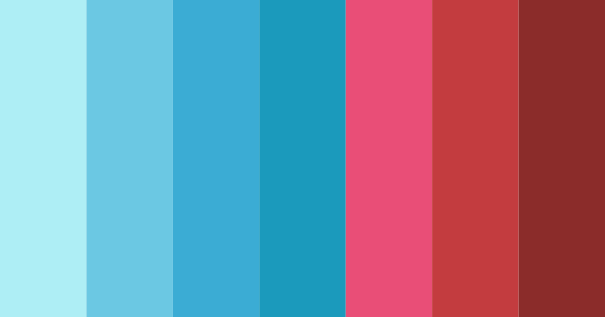 Download blue red scars color palette PNG image (landscape)