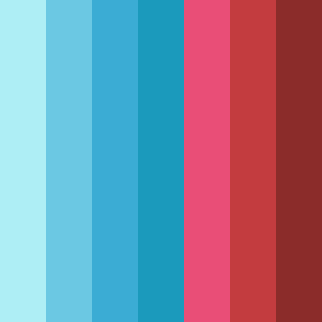Download blue red scars color palette PNG image (square)